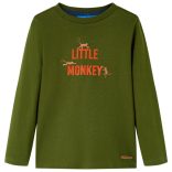 Sötét keki hosszú ujjú gyerekpóló 104