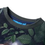 Sötét khaki gyerekpulóver 104