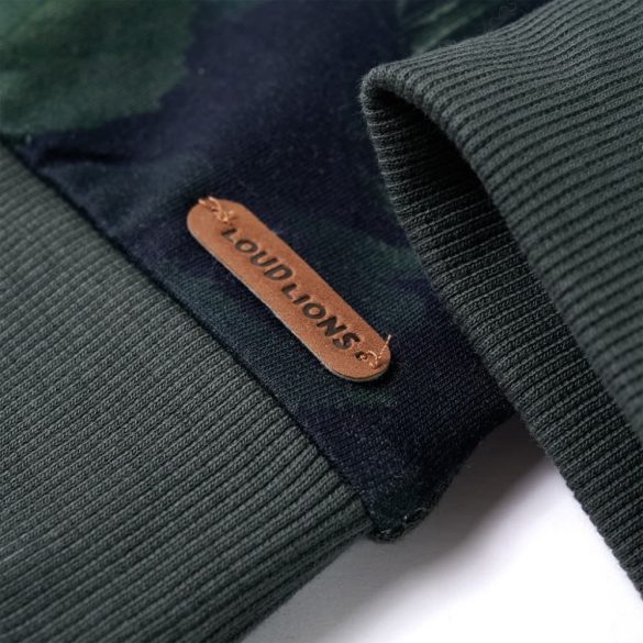 Sötét khaki gyerekpulóver 116