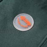 Sötétzöld kapucnis gyerekpulóver cipzárral 92