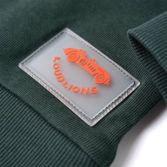 Sötétzöld gyerekpulóver 128