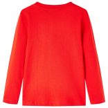 Piros hosszúujjú gyerekpóló 116