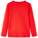 Piros hosszúujjú gyerekpóló 128