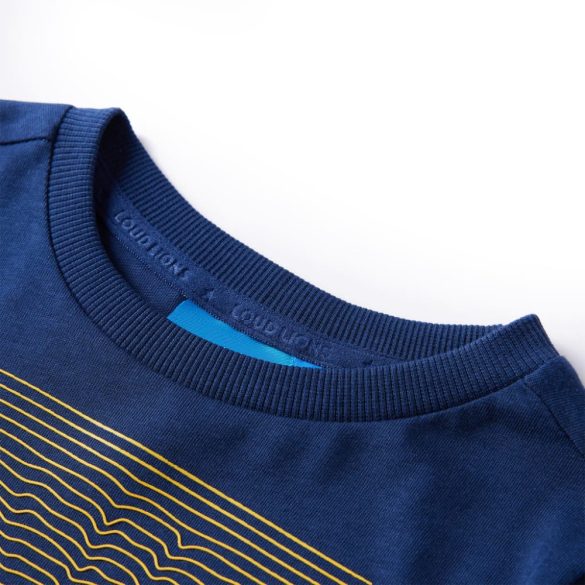 Tengerészkék hosszú ujjú gyerekpóló 116