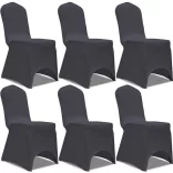 6 db antracitszürke nyújtható székszoknya