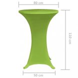 2 db 80 cm-es sztreccs asztalterítő zöld