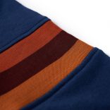 Tengerészkék kapucnis gyerekpulóver 116