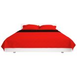 170x210 cm kétoldalas steppelt ágytakaró vörös és fekete