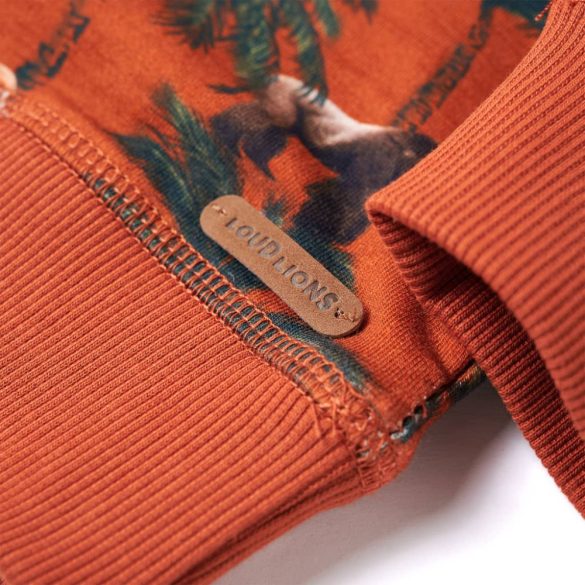 Világos rozsda színű gyerekpulóver 128