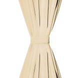 2 db bézs mikroszatén függöny karikákkal 140 x 245 cm