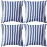 4 db tengerészkék csíkos kültéri párna 45 x 45 cm