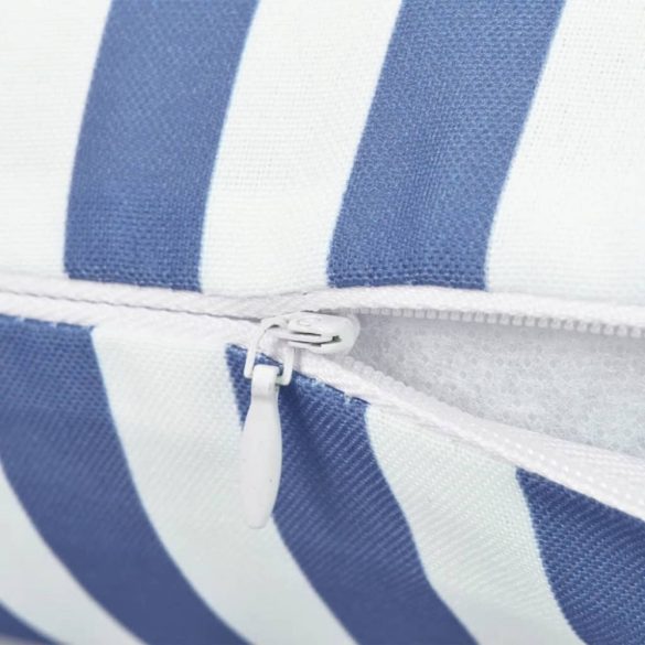 2 db tengerészkék csíkos kültéri párna 60 x 40 cm