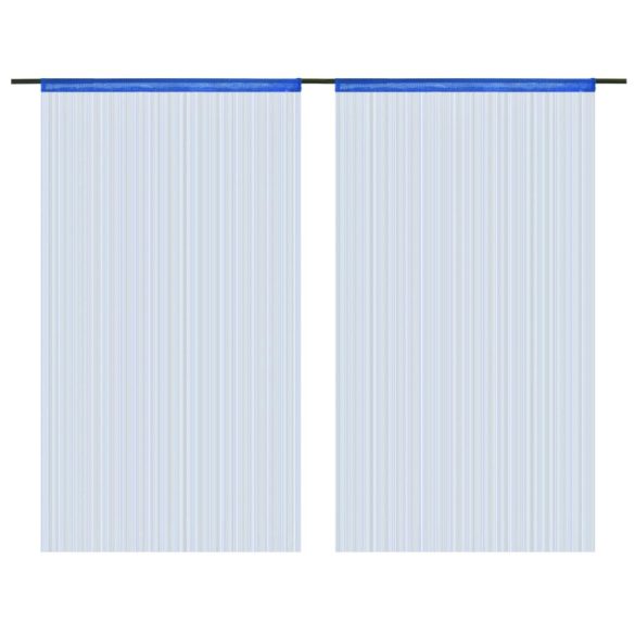 2 db kék zsinórfüggöny 140 x 250 cm