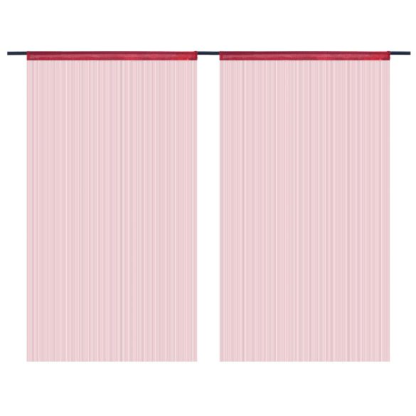 2 db burgundi vörös zsinórfüggöny 140 x 250 cm