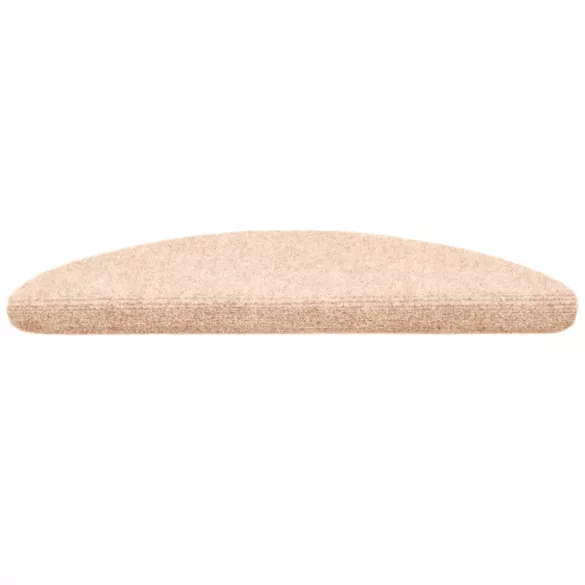 15 db öntapadós lépcsőszőnyeg 56 x 17 x 3 cm világosbarna félkör alakú