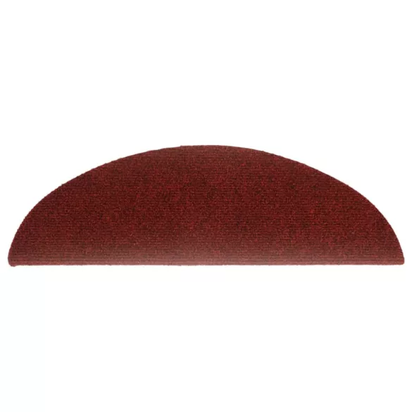 15 db öntapadós lépcsőszőnyeg 56 x 17 x 3 cm bordói félkör alakú