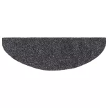 15 db öntapadós lépcsőszőnyeg, 65 x 21 x 4 cm, sötétszürke, nagy félkör alakú