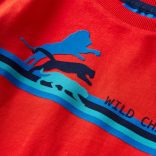 Piros hosszúujjú gyerekpóló 116