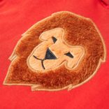 Piros kapucnis gyerekpulóver 92