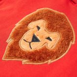 Piros kapucnis gyerekpulóver 104