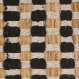 kézzel szőtt természetes/fekete juta fürdőszobaszőnyeg-szett