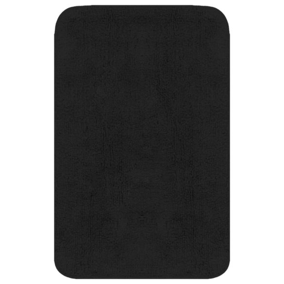 3 darabos antracitszürke szövet fürdőszobaszőnyeg-garnitúra