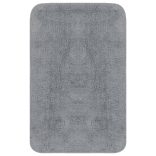 3 darabos szürke szövet fürdőszobaszőnyeg-garnitúra