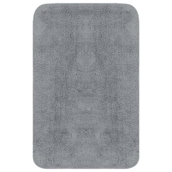 3 darabos szürke szövet fürdőszobaszőnyeg-garnitúra