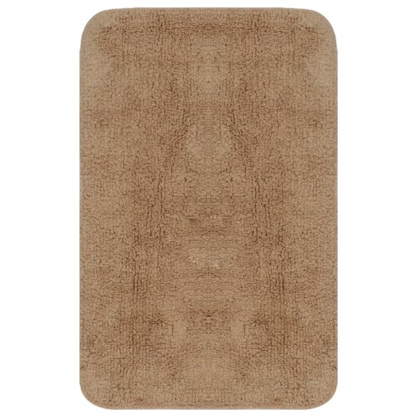 3 darabos bézs szövet fürdőszobaszőnyeg-garnitúra