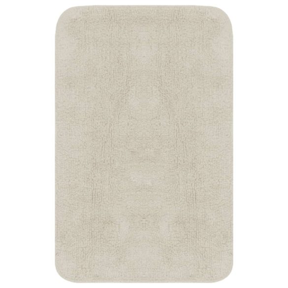 3 darabos fehér szövet fürdőszobaszőnyeg-garnitúra