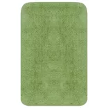 3 darabos zöld szövet fürdőszobaszőnyeg-garnitúra