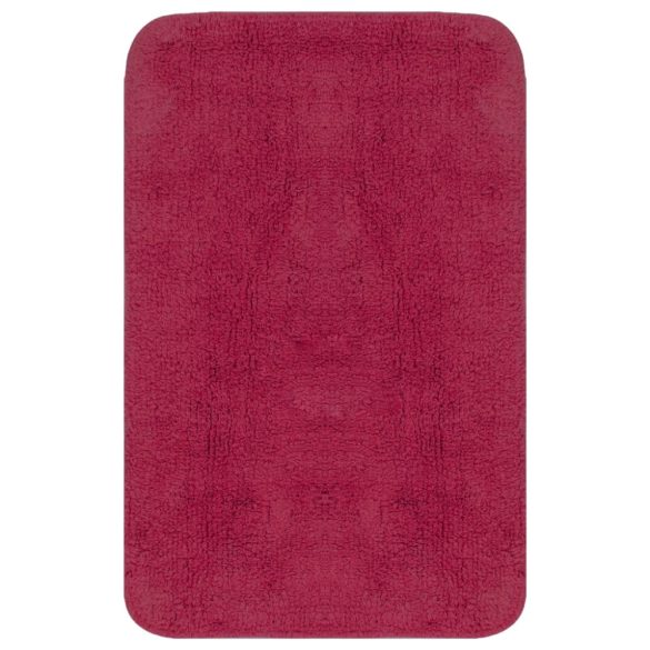 3 darabos fuksziaszínű szövet fürdőszobaszőnyeg-garnitúra
