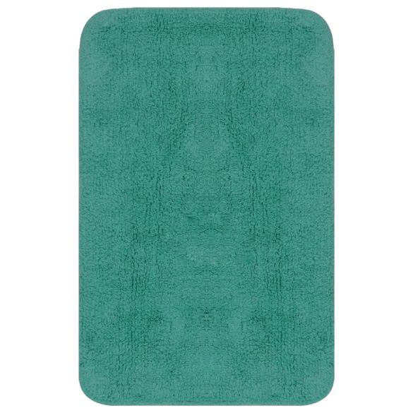 3 darabos türkizkék szövet fürdőszobaszőnyeg-garnitúra