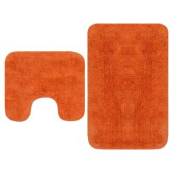   2 darabos narancssárga szövet fürdőszobaszőnyeg-garnitúra