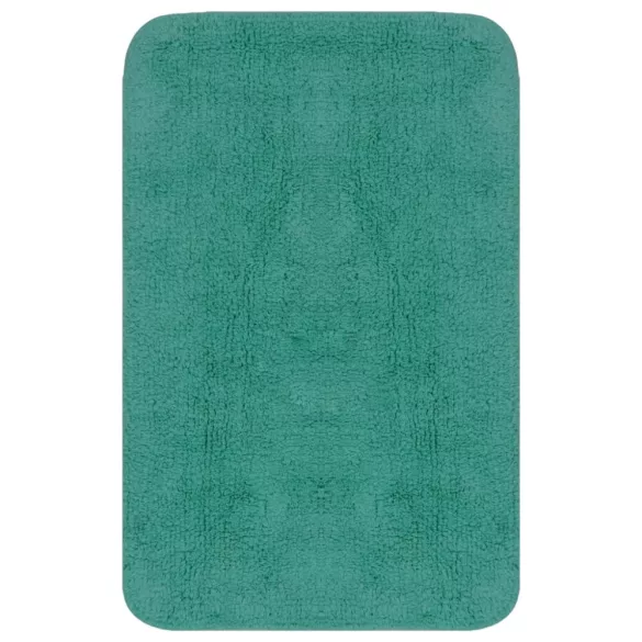2 részes türkizkék szövet fürdőszobaszőnyeg-garnitúra