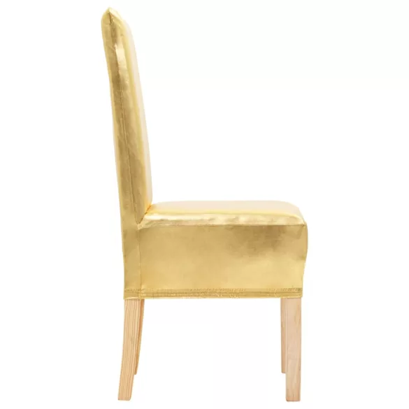 6 darab aranyszínű szabott sztreccs székszoknya