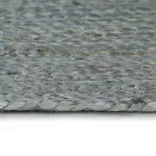 olívazöld kézzel font kör alakú jutaszőnyeg 90 cm