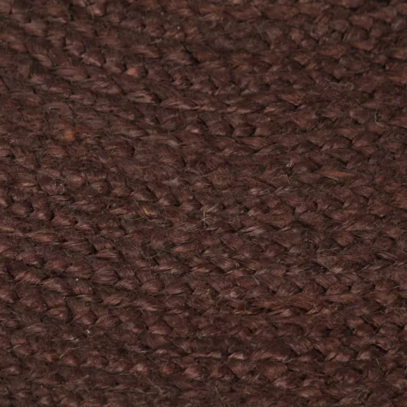 barna kézzel font kör alakú jutaszőnyeg 90 cm