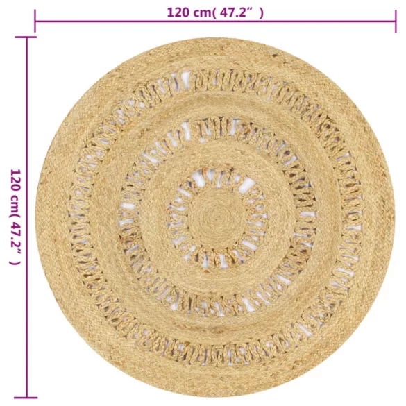 kézzel font jutaszőnyeg 90 cm