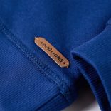 Sötétkék kapucnis gyerekpulóver 116