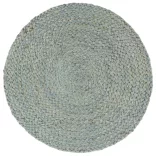 6 db sima olívazöld kerek jutaalátét 38 cm