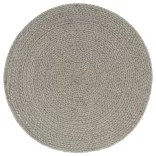 6 db sima szürke kerek pamut tányéralátét 38 cm