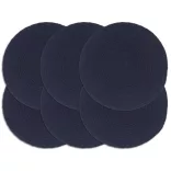 6 db sima tengerészkék kerek pamutalátét 38 cm