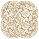 4 db fehér kerek jutaalátét 38 cm