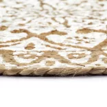 6 db fehér kerek jutaalátét 38 cm