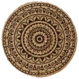 6 db sötétbarna kerek jutaalátét 38 cm