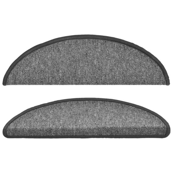 15 db sötétszürke félkör alakú lépcsőszőnyeg 56 x 17 x 3 cm