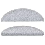 15 darab világosszürke lépcsőszőnyeg 56 x 17 x 3 cm