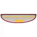 15 db lépcsőszőnyeg 56 x 17 x 3 cm piros félkör alakú