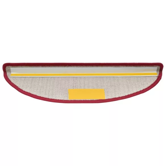 15 db lépcsőszőnyeg 56 x 17 x 3 cm piros félkör alakú